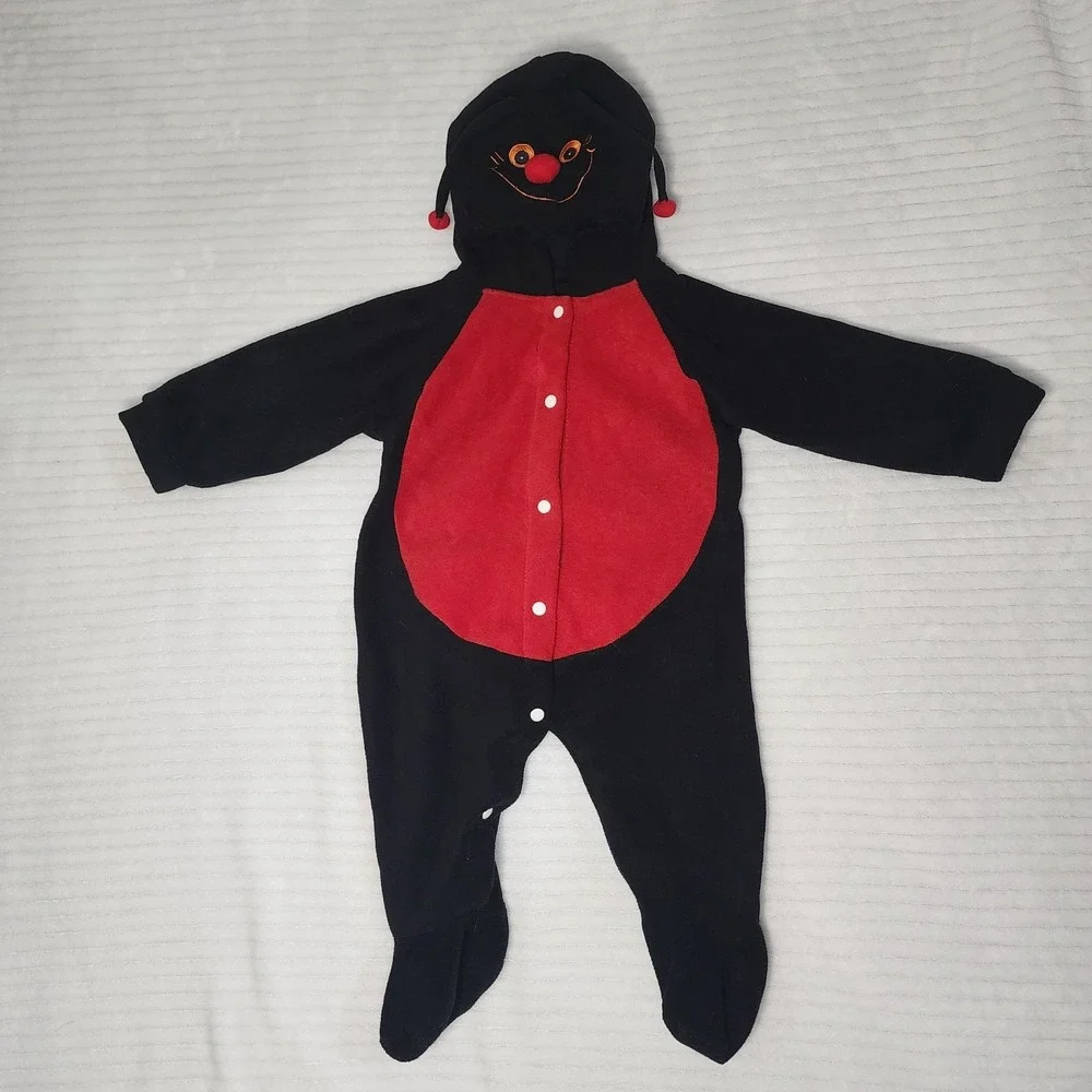 Infant Halloween Costume Ladybug Child 6 to 12 Months Hood‎ Red Black Bug Nature
